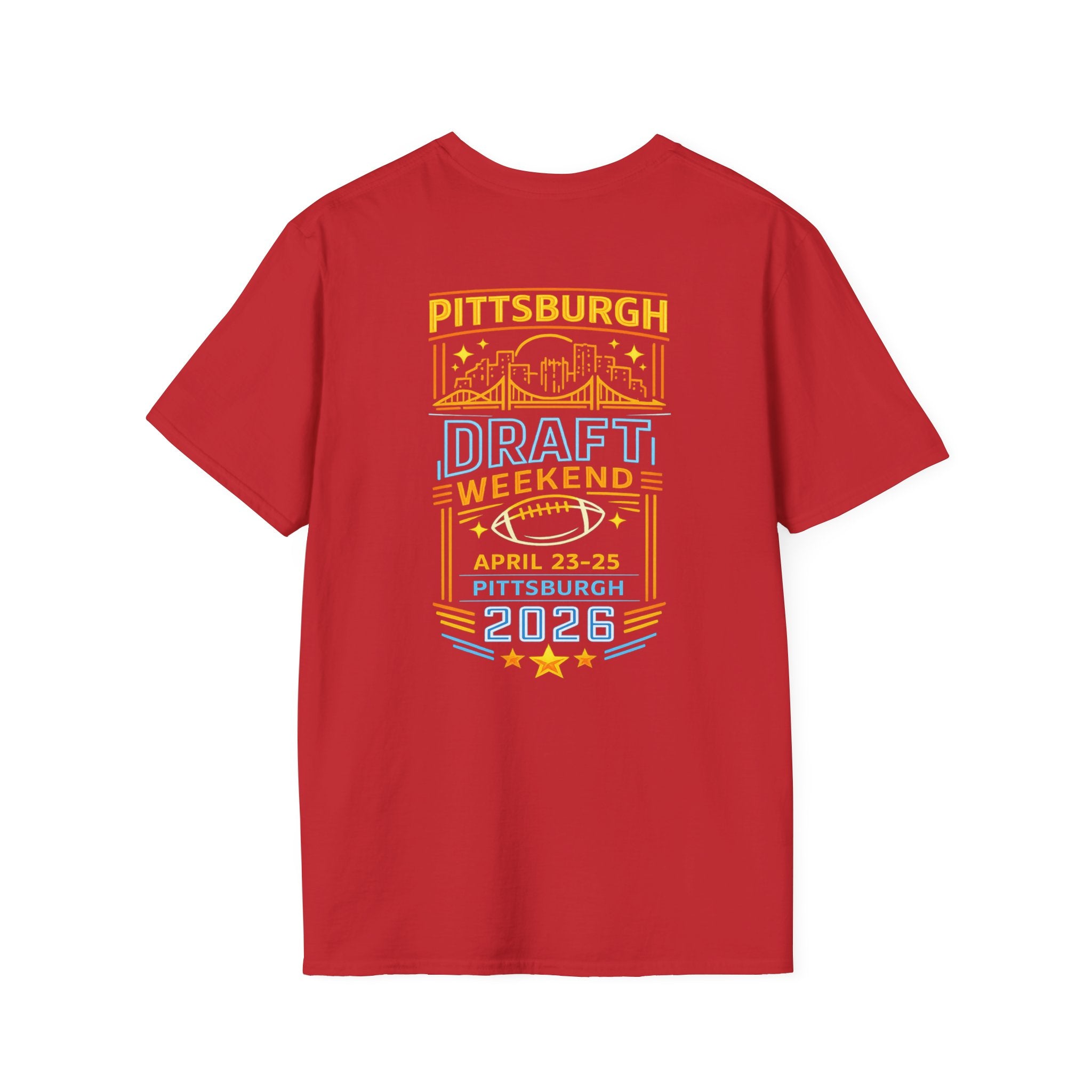 Retro Neon Pittsburgh 2026 NFL Draft Shirt