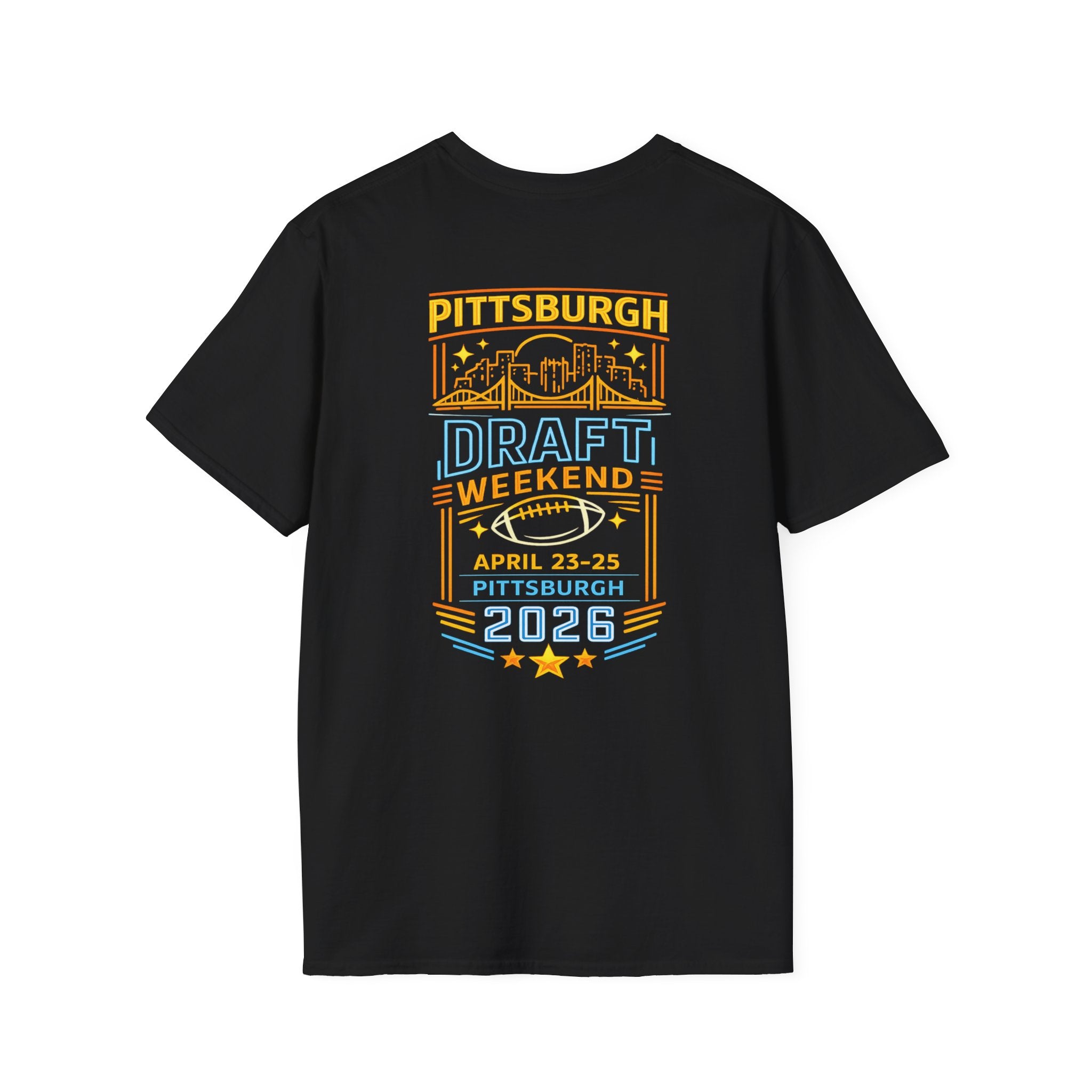Retro Neon Pittsburgh 2026 NFL Draft Shirt